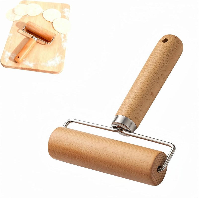 RyanDesign Wooden Rolling Pin Set - Non-Stick Pizza & Dough Roller, Ergonomic Bakery Tool for Cookies, Pie, Bread Dough | Heavy Duty, Easy Clean, Compact Storage | Kitchen Gadget Essential - Image 1